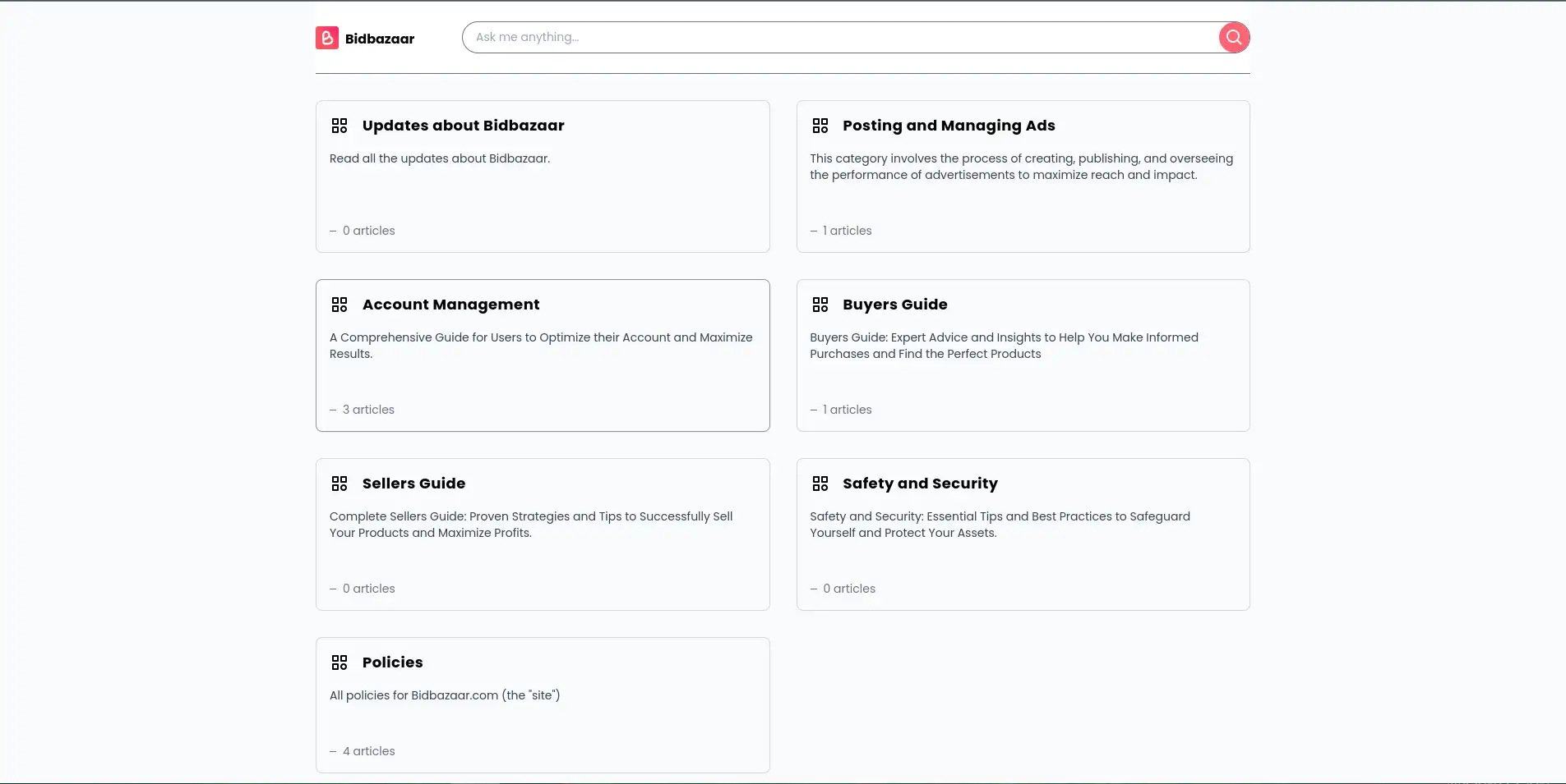 Bidbazaar Help Center